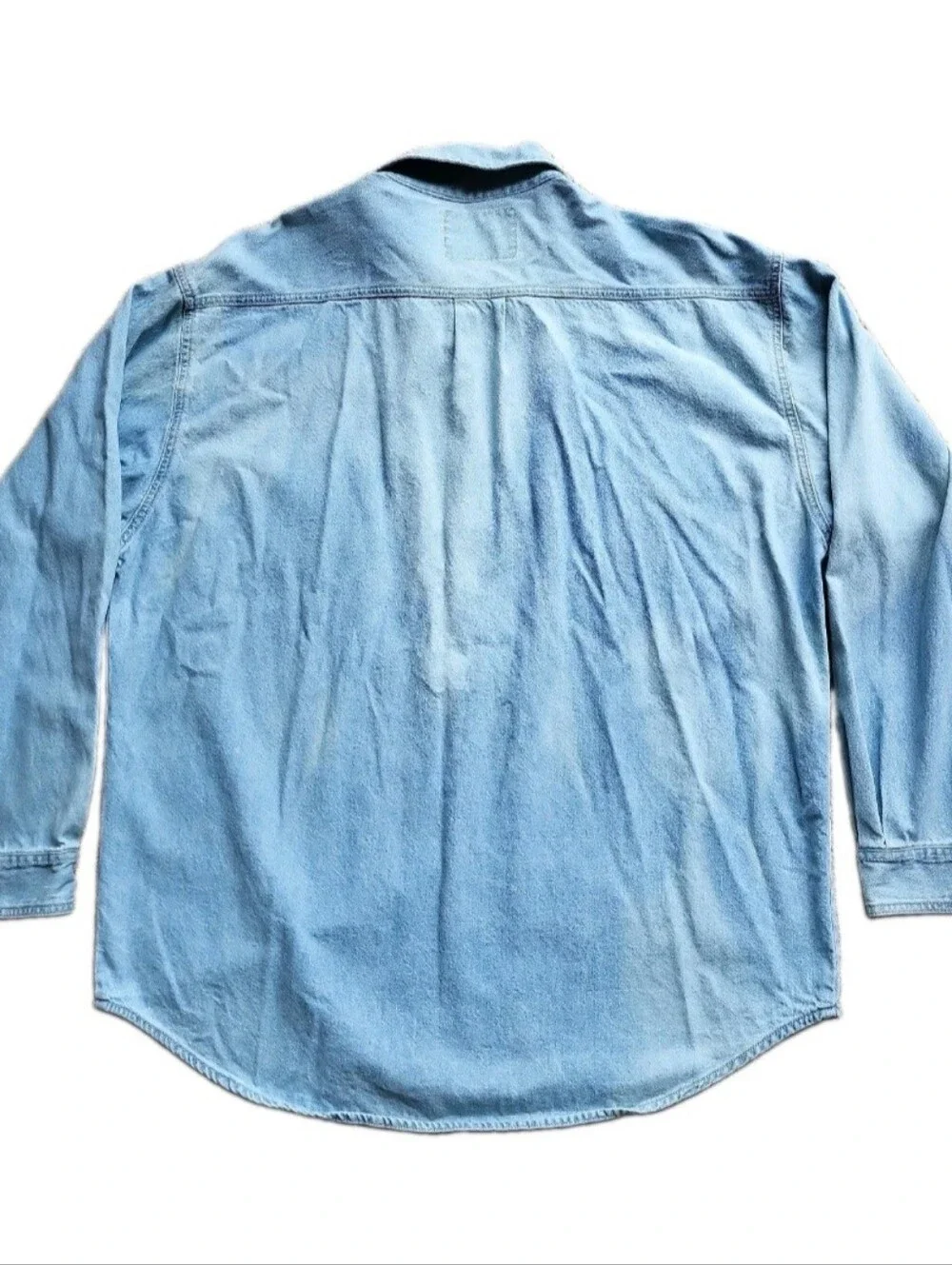 Levi's Shirt Mens XL Blue Denim Light Washed Cotton Button-Down Western Work